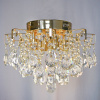Люстра XE4004/4 FGD золото+хрусталь 4х60Вт E27+4x2Вт LED d400 h300 HN20