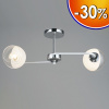 Люстра C1618/2 CR+WT хром+белый 2x60Вт E27 h220 QH21