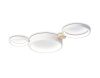 Люстра PRD1006/4 WH+WOOD белый+дерево 65Вт LED 3000К-6000К d880 ПДУ диммер PRD23 (светодиодная)