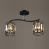 Люстра N3288/2 BK+CR черный+хром 2х40Вт E27 h290 d450