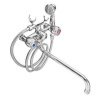 Смеситель для ванны Quartz 9826 (HB22) дл. излив резин. кран-буксы 3/8" хром (566-112)