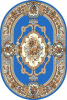 Ковер LAGUNA d014 (1,4х2м) овал син. (MERINOS/Россия)
