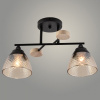 Люстра XA1527/2 BK+WOOD черный+дерево 2х60Вт E27 d440 h250 HN23