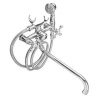 Смеситель д/я ванны Quartz 9893 (HB31) дл. излив резин. кран-буксы 3/8" хром (566-116)