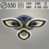 Люстра 55595/3 BK черный 2х48Вт+3Вт RBP LED 3000-5000К ПДУ диммер d550 (светодиодная)