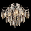 Люстра E1829/4+4 CR хром+хрусталь 4х60Вт E27+4x3Вт LED ПДУ d410 h340 QH20
