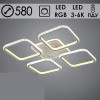 Люстра MX77073/4 WH белый LED 128Вт+12Вт RGB 3000+6000К d580 h115 ПДУ+диммер OLY22 (светодиодная)