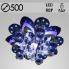 Люстра 70352/500/5+1 BK+CR черный+хром 5х40Вт E27+5Вт LED RBP ПДУ d500 LNGSH21