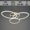 Люстра YT380/3 CR+WT хром+белый LED 6x23Вт+18Вт 3000-6500K d775 h150 ПДУ+диммер QH20