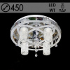 Люстра 5251/450/4+1 4х40Вт Е14+1х1Вт MR16 ПДУ LED WT d450 ЛГР16