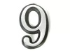 Цифра дверная АЛЛЮР пластик "9" хром (20шт)