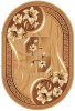 Ковер LAGUNA d187 (1,5х1,9м) овал беж. (MERINOS/Россия)