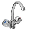 Смеситель д/я кухни Quartz 9826 (НВ22) резин. кран-буксы 3/8" хром б/з подв. (566-072)