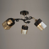 Люстра N3846/3 FGD+BK золото+черный 3x60Вт E27 d580 h240,