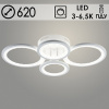 Люстра LI08448C/4 PR WT белый 96Вт LED 3000-6500K d620 ИК ПДУ+диммер HN22 (светодиодная)