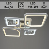 Люстра YH038/2+2 CR+WT хром+белый LED 2x11Вт+2x16Вт+15Вт 3000-6500K d535 h100 ПДУ+диммер QH20
