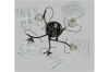 Люстра 1710/5 черный хром 5х60Вт Е27