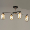 Люстра N4904/4 COF+FGD кофе+золото 4х60Вт E27 d720 h330