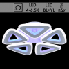 Люстра LI8884/5B WT белый 104Вт+70Вт LED BL+YL 4000-6500K d435 ПДУ диммер mobile
