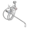 Смеситель для ванны Quartz 9831 (HB20) дл. излив резин. кран-букса 3/8" хром (566-111)