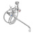 Смеситель для ванны Quartz 9826 (HB22) дл. излив резин. кран-буксы 3/8" хром (566-112)