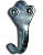Крючок-вешалка 1-рожковый Кунгур  №2 цинк 