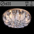 Люстра 55576/600 CR хром 8х40Вт E14 LED-WT ПДУ d600 h270 SDA22