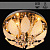 Люстра Y1020/400 золото 4х40Вт E14 LED WT ПДУ d400 QH18