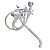 Смеситель д/я ванны Quartz 9893 (HB31) дл. излив керам. кран-буксы 3/8" хром (566-106)