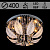 Люстра Y0855/400 хром 4х60Вт E14 LED-RBP ПДУ d400 QH19 МР3