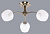 Люстра 3165/3 бронза 3х60Вт Е27 d530 h280