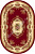 Ковер VALENCIA D007 (1,2х2м) овал красн. (MERINOS/Россия)