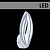 Бра LI8515/1 WH белый LED 20Вт 3000K d245 HN20 (светодиодное)