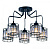 Люстра XA1066/5 BK+CR черный+хром 5х60Вт E27 d530 h320 crst