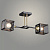 Люстра N6400/2 BK+COP черный+медь 2x60W E27 d465 h195 QH24