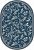 Ковер SILVER D230 (2,5х4м) овал голубой (MERINOS/Россия)