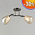 Люстра N5156/2 COFFEE+FGD кофе+золото 2х60Вт E27 d500 h240 QH22