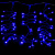 Гирлянда электр. Дождь, 280LED, 1,9x2,8м, пластик, лампы синие, 1 режим, 129 СНОУ БУМ