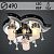 Люстра 5521/490/3+1 CR хром 3х40Вт Е14+1х35Вт MR11 ПДУ LED RBP d490 SDA18