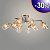 Люстра XA1241/8 FGD+CR золото+хром 8х60Вт E27 d850 h280 HN22
