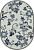 Ковер SILVER D353 (2х3,5м) овал серый (MERINOS/Россия)