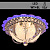 Люстра 55427/400 хром 4х40Вт E14 LED-WT+BLUE ПДУ d400 SDA20